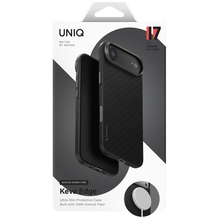 Etui UNIQ Keva EDGE do iPhone Air        Magclick Charging czarny