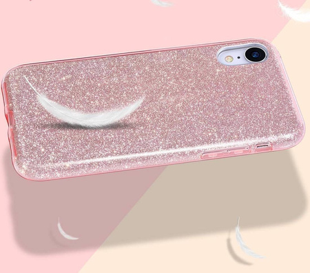 Nakładka Glitter 3w1 do Xiaomi Redmi 13C 4G różowa