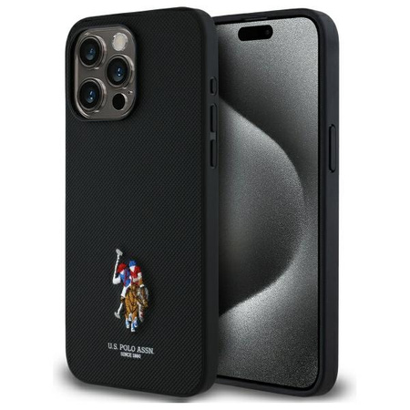 US Polo USHCP15XPEMK iPhone 15 Pro Max    6,7" czarny/black Embroidered DH Color