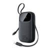 Baseus EnerFill FC31 20000 mAh 22,5 W Powerbank mit Digitalanzeige und 2 integrierten Kabeln (USB-C + Lightning) - Schwarz