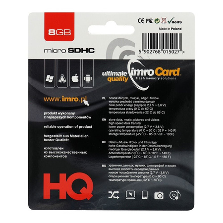 Imro karta pamięci 8GB microSDHC kl. 4