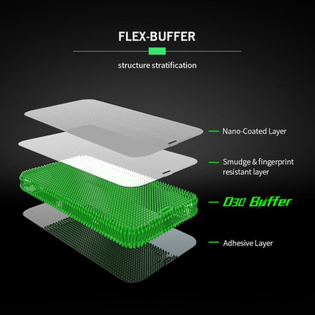 Szkło hybrydowe Bestsuit Flex-Buffer 5D z powłoką antybakteryjną Biomaster do iPhone 13 mini czarny