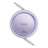 Baseus Free2Draw Mini USB-C – einziehbares USB-C-Kabel 100 W 1 m – Lila