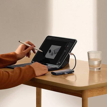 Baseus Metal Gleam Series 4 in 1 HUB Dockingstation USB Typ C – 4 x USB 3.2 Gen. 1 (WKWG070013)