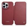 iCarer CE Premium Leather Folio Case iPhone 14 Pro Magnetic Flip Leather Folio Case MagSafe Red (WMI14220714-RD)
