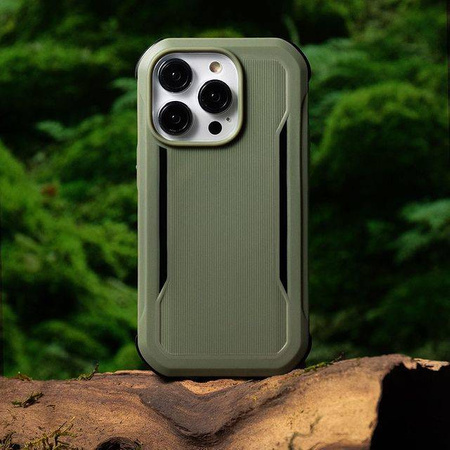 Raptic X-Doria Fort Case iPhone 14 Pro mit gepanzerter MagSafe-Hülle grün