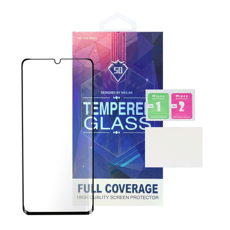 5D Full Glue Tempered Glass - do Samsung Galaxy S21 Ultra (hole) czarny