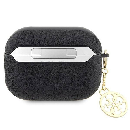 Guess GUAP2GLGSHK AirPods Pro 2 cover black/black Glitter Flake 4G Charm