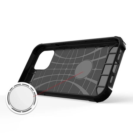 Hybrid Armor robuste TPU/PC Panzer Handyhülle Hard Case für iPhone 13 Pro schwarz