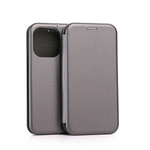 Beline Etui Book Magnetic iPhone 15 Pro Max 6,7" stalowy/steel