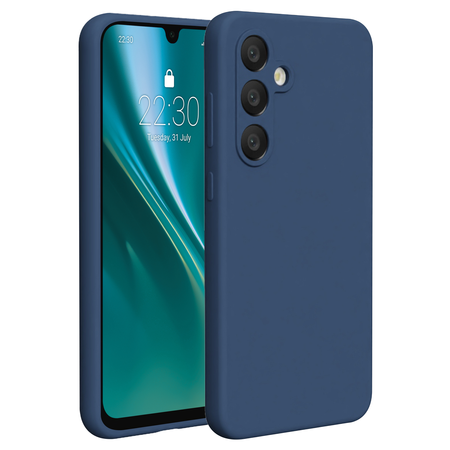 Nakładka Etteri Silicone Case do Samsung Galaxy S24 FE ciemnoniebieska