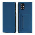 Magnet Card Case etui do Samsung Galaxy A53 5G pokrowiec portfel na karty kartę podstawka niebieski