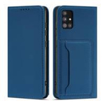 Magnet Card Case etui do Xiaomi Redmi Note 11 pokrowiec portfel na karty kartę podstawka niebieski