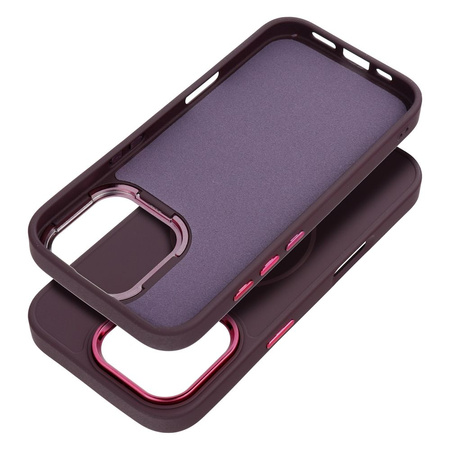 Futerał FRAME MAG COVER kompatybilny z MagSafe do IPHONE 14 PRO fioletowy