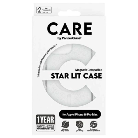 CARE by PanzerGlass Flagship Star Lit Case iPhone 16 Pro Max 6,9&quot; weiß/weiß MagSafe 1344