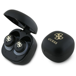 Oryginalne Słuchawki Bluetooth TWS GUESS Iridescent 4G Printed - GUTWSJ144ESK + stacja dokująca czarne