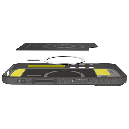 SPIGEN futerał RUGGED ARMOR MAG kompatybilny z MagSafe do IPHONE 17 gray