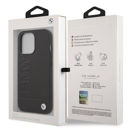 Hülle BMW BMHMP14SSLLBK iPhone 14 6.1&quot; schwarz / schwarz Hardcase Signatur Logo Aufdruck Magsafe