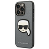 Karl Lagerfeld Saffiano Karl Head Patch Case – Etui iPhone 14 Pro Max (srebrny)