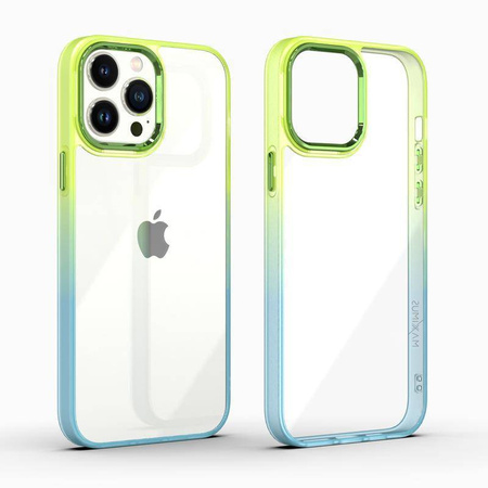 Etui IPHONE 12 / 12 PRO MX Rainbow zielono-niebieskie