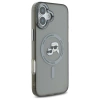 Etui Karl Lagerfeld IML Metal Karl&Choupette Head MagSafe na iPhone 16 Plus - czarne
