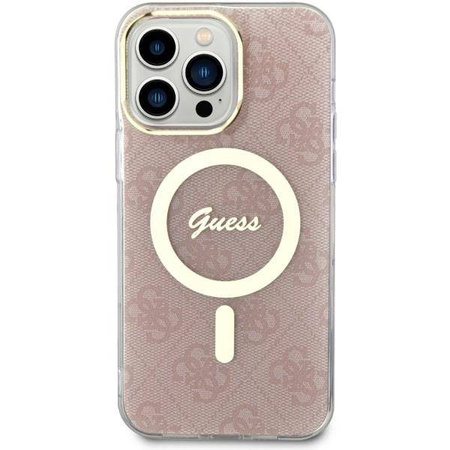 Guess GUHMP14XH4STP iPhone 14 Pro Max 6.7&quot; pink/pink Hardcase 4G MagSafe