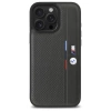 BMW M Perforated Tricolor Detail Line Hülle für iPhone 16 Pro Max – Dunkelgrau
