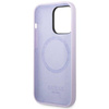 Guess GUHMP14LSBPLU iPhone 14 Pro 6.1" purple/purple hard case Silicone Logo Plate MagSafe