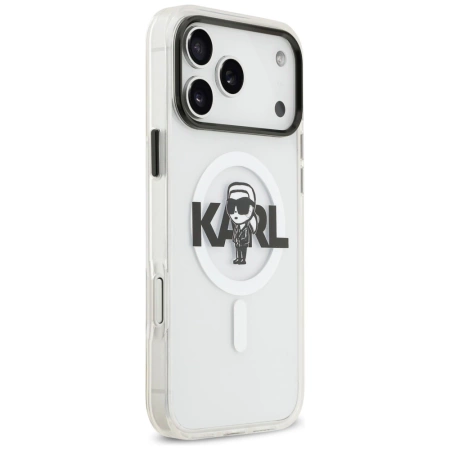 Karl Lagerfeld IML Karl Sketch Logo MagSafe Case for iPhone 17 Pro Max - Transparent