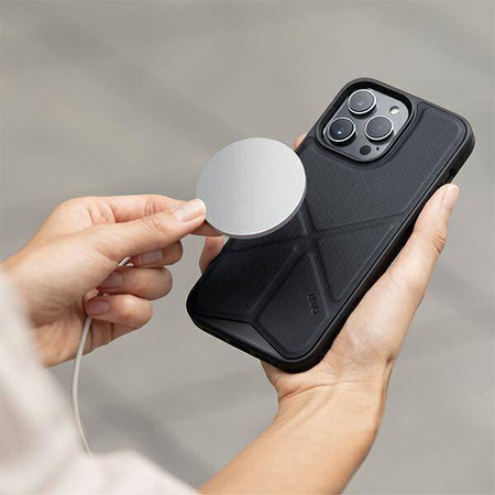 Uniq Hülle Transforma iPhone 14 Pro 6,1" Magclick Charging blau/elektrisches Blau