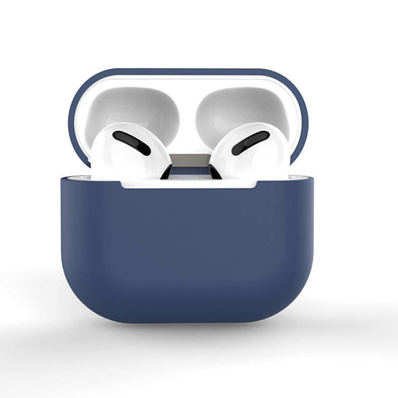 Case für AirPods 2 / AirPods 1 Silikon-Softcover für Kopfhörer blau (Case C)