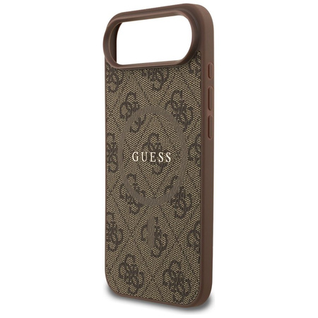 GUESS futerał do IPHONE 17 Air kompatybilny z MagSafe GUHMP17MG4GFRW (PU 4G Ring Classic Logo) brązowy