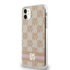 DKNY DKHMN61HCPTSP iPhone 11 / Xr 6.1" różowy/pink hardcase IML Checkered Mono Pattern & Printed Stripes MagSafe