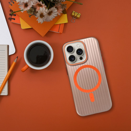 Futerał SIMPLY kompatybilny z MagSafe do IPHONE 15 Pro tytan pustynny