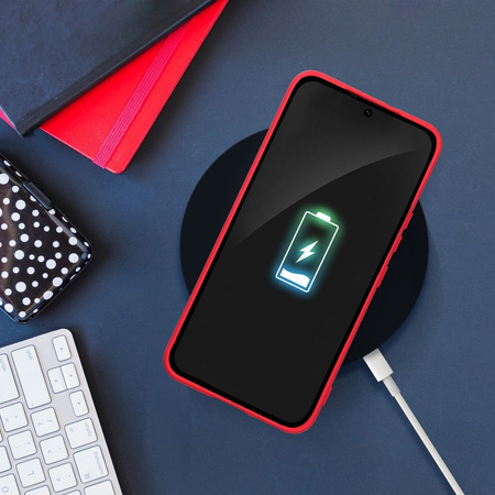 Futerał SILICONE do SAMSUNG S25 Plus brzoskwiniowy