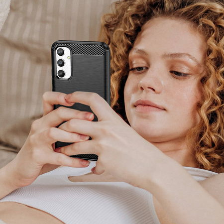 Carbon Case Hülle für Realme 10 Pro flexible Silikon-Carbon-Hülle schwarz