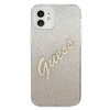Guess Glitter Gradient Script - Etui iPhone 12 mini (złoty)