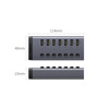 Ugreen wielofunkcyjny HUB 7w1 USB Typ C - 7x USB Typ A 3.0 PD DC 12V szary (CM481)