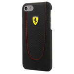 Ferrari Pit Stop Black Trim - Etui iPhone 8 / 7 (Black Carbon)