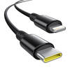 Baseus Okrągła plastikowa ładowarka samochodowa (U+C) + kabel C&L 60W czarna