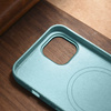 iCarer Case Leather genuine leather case for iPhone 14 Plus grün (WMI14220711-GN) (MagSafe compatible)