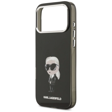 Karl Lagerfeld IML Aquarelle Karl &amp; Logo MagSafe Case for iPhone 17 Pro Max - Black