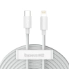 Baseus 2x kabel USB Typ C - Lightning szybkie ładowanie Power Delivery 20 W 1,5 m biały (TZCATLZJ-02)
