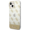 Original Handyhülle IPHONE 14 PLUS Guess Hardcase 4G Pattern Script gold