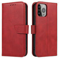 Wallet Case with Stand for iPhone 15 Pro Max Magnet Case - Red