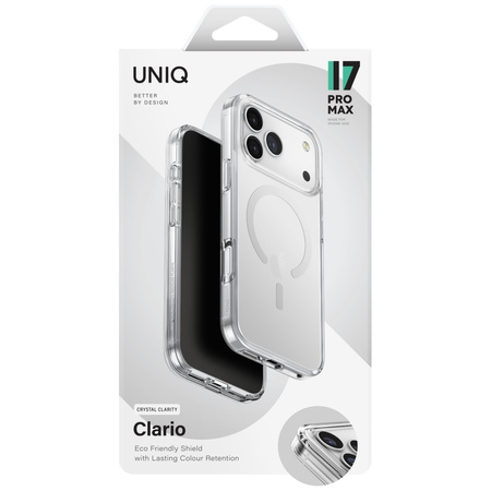 Etui UNIQ Clario do iPhone 17 Pro Max    Magclick Charging przezroczysty