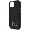Oryginalne Etui IPHONE 15 Karl Lagerfeld Hardcase Silicone Shadow Metal Initial MagSafe czarne