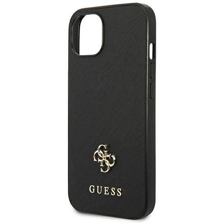 Schutzhülle IPHONE 13 MINI Guess Hardcase Saffiano 4G Small Metal Logo (GUHCP13SPS4MK) schwarz