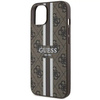 Guess GUHMP14MP4RPSW iPhone 14 Plus 6,7&quot; braun/braunes Hardcase 4G bedruckte Streifen MagSafe