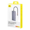 HUB Baseus PortalJoy Series 13in1 USB-C - 2x HDMI / DP / VGA / USB-A 3.1 / USB-C 3.1 / USB-A 2.0 / PD / RJ45 / SD / TF / AUX - gray